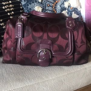 Beautiful burgundy Coach Purse
